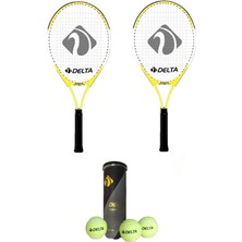 Feyza Design Çocuklar Için 19 Inç Tenis Raketi ve Çanta Seti + Profesyonel Toplar