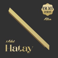 Badem10 Hatay Mat Altın Çizgi 608MM Metal Mobilya Gardırop Çekmece Dolap Kapak Kulpu Kulbu Modern Kulplar