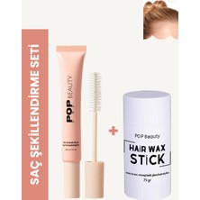 Pop Beauty Saç Sabitleyici & Şekillendirici Wax Fırça Seti