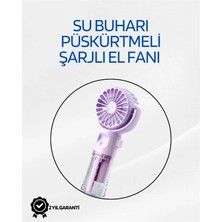 Narnuga Taşınabilir Şarjlı Su Sisi Püskürtmeli Mini El Fanı – 4 Hız Ayarı, Tip-C Şarjlı, Sessiz Motor