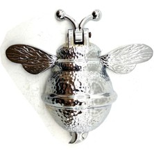 MiraLive Antika Tarz Dekoratif Pirinç Arı Kapı Tokmağı, Taktak - Büyük, 163X150MM, Nikel