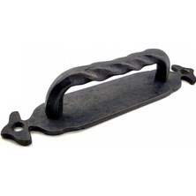 MiraLive Antika Tarz Dekoratif Pirinç Burgulu Çekme Kol - 148X33 Mm, Oksit