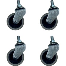 MiraLive Furç Vidalı Bilyalı Teker - 20X50 - Gri HKS178 - 4 Adet