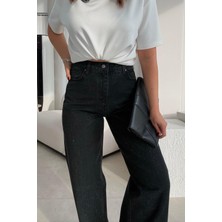 Et Siyah Pırıltılı Jean