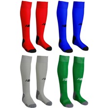 Feyza Design Renkli 4'lü Futbol Çorabı Seti, Konç Tozluk, Spor ve Antrenman Için Ideal