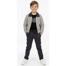 Ege Bebek Erkek Çocuk Balıksırtı Ceketli 3 Parça Jogger Pantalonlu 5-12 Yaş Şık Bayramlık Erkek Çocuk Takım