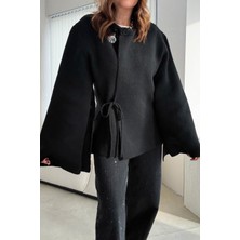 Siyah Kimono Triko Ceket