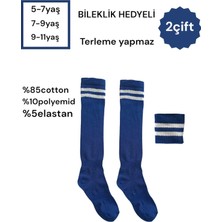 Feyza Design Çift Renkli Unisex Çocuk Futbol Çorabı ve Tozluk Seti, Spor ve Maç Için