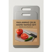 Solingen 2'li Paslanmaz Çelik Kesme Tahtası