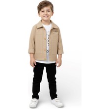 Ege Bebek Erkek Çocuk 1-8 Yaş Şık Bayramlık Keten Takım, 3'lü Keten Gömlekli Keten Pantalonlu Takım