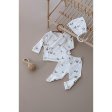 Oh la la Koala For Little Ones Zebra Baskılı  Pure Hug Serisi Kruvaze 3'lü Takım