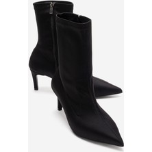 Luvi Rossano Siyah Scuba Kadın Ince Topuklu Bot