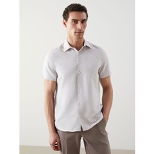 Lc Waikiki Yeni Sezon Regular Fit Kısa Kollu Armürlü Erkek Gömlek