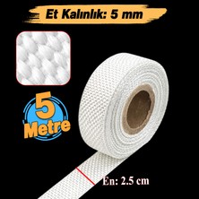 Badem10 Cam Elyaf Fiberglas (5 Metre) En: 2.5 cm Kalınlık: 5 mm Ekzoz Sargı Bezi Isı Yalıtım Yanmaz Bant