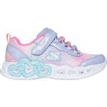 Skechers Infinite Heart Lights Büyük Kız Çocuk Mor Işıklı Spor Ayakkabı 303261L Lvmt