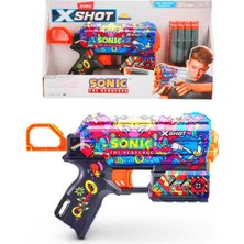 X-Shot Skins Flux Sonic The Hedgehog Sünger Atan Silah 21 cm Robotnik ZR-36648C