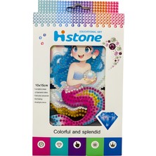 Elegantshop 5d Yapışan Boncuk Goblen Mozaik Tablo Pano 10*15 cm Deniz Kızı Küre