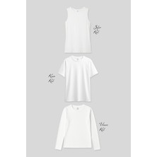 Tommy Life Basic O Yaka 3’lü Paket Beyaz Kadın T-Shirt
