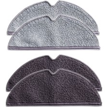 Mija Robot Süpürge Siyah ve Geri Mop Bezi Seti Roborock  Q7 , S6 , S5  ve E Serileri ile Uyumlu  4 Adet