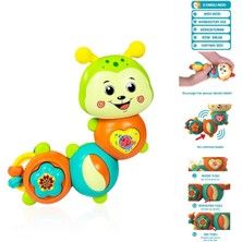 Vardem Işıklı ve Müzikli Hareketli Parçalar Yeşil Suratlı Tırtıl Bebek Piyanosu VR-B855-142A