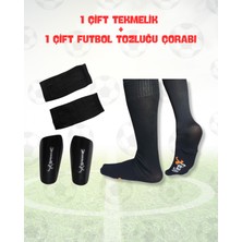 Feyza Design Futbol Uzun Tozluk ve Kaval Koruyucu Tekmelik Seti Siyah
