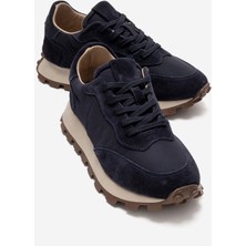 Luvi Amanda Lacivert Hakiki Deri Kadın Spor Ayakkabı