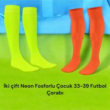 Feyza Design Çocuklar Için Renkli Futbol Maç Çorabı, Kaleci ve Kapıcı Modeli