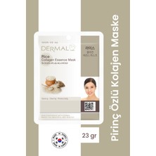 Dermal Pirinç Özlü Kollajen Yüz Maskesi 23 g – Cildi Arındıran, Nemlendiren ve Tonu Eşitleyen Bakım