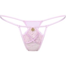 Feu De Elu Pastivelle Şeker Pembesi Dantelli Dekolteli String