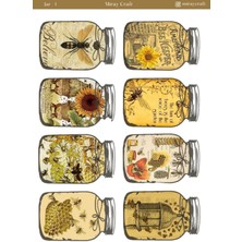 Miray Craft 1 Adet Kavanoz Temalı Sticker Sayfası – Journal & Planner (12×17 Cm) Ürün Açıklama