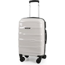 Polo&sky Azra Model Taş Rengi Pp Polipropilen Kırılmaz Kabin Boy Valiz Bavul