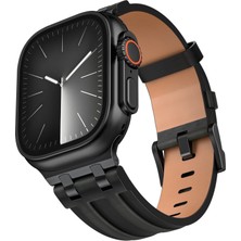 Alstrap Apple Watch ULTRA(49MM) 11-10(46MM) 9 8  7(45MM) 5 6 SE(44MM) Uyumlu Hakiki Premium Vintage Deri Kordon