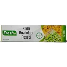 Freshup – Orta Boy Kilitli Buzdolabı Poşeti – 19×25 cm – 5 Paket (Toplam 50 Adet)