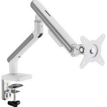 Brateck 17-32 Inç Uyumlu Amortisörlü Beyaz Monitör Kolu (LDT68-C012)
