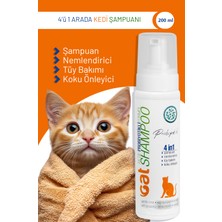 Vetorin 4'ü 1 Arada Probiyotikli Kedi Şampuanı, Koku Önleyici, Nemlendirici, Doğal Tüy Bakımı 200 ML