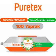 Puretex Yüzey Temizlik Havlusu Turuncu Meyveler 100 Yaprak