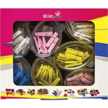 Kiddy World Ahşap Mandal Küçük - 2 Kutu