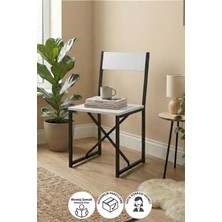 Bofigo Mutfak Seti Sandalyesi Mutfak Masası Sandalyesi Balkon Masası Sandalyesi Beyaz