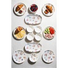 Porsima 4270 Pure 14 Parça Porselen Kahvaltı Seti 6 Kişilik Kahvaltı Takımı