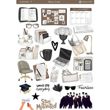 Miray Craft 1 Adet Akademi Temalı Sticker Sayfası (12×17 Cm)