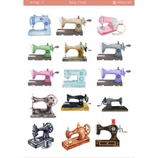 Miray Craft 1 Adet Dikiş Temalı Sticker Sayfası – Journal & Planner (12×17 Cm)