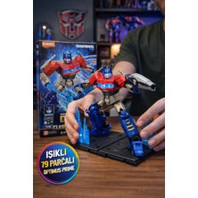 Toyfest Blokees Transformers Işıklı Optimus Prime Figür Hareketli Eklem LED Göğüs Gözler Resmi Lisans Model