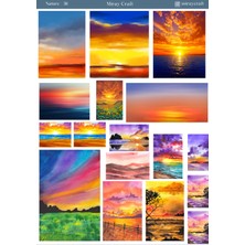 Miray Craft 1 Sayfa Doğa Temalı 12*17 cm Sticker /scrapbook, Bullet Journal, Planlayıcı, Defter