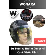Wonara Özel Üretim Su Tutmaz Buhar Önleyici Yağmur Kaydırıcı Kask Vizör Filmi Bisiklet Motosiklet Uyumlu