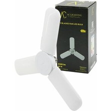 Go İthalat 3 Kollu 30W=270W - E27 Beyaz LED Ampul 2400LM - 6500K - 15CMX 3 Kanat SR-2430 (5440)