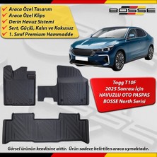 Togg T10F Sedan Paspas Araca Özel 2025 ve Sonrası Derin Havuzlu Paspas Bosse North Serisi