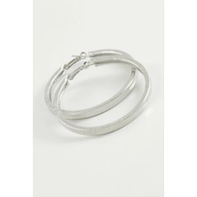 Eco Lounge Noktalı Kare Halka Küpe 4 cm
