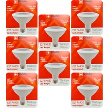Avarson (8 Adet) Osaka 14W (100W) Sarı Işık (3000K) E27 Duylu (Kalın Duy) LED PAR30 Ampul