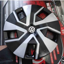 Yk Volkswagen Polo / Golf 15 Inç Uyumlu Jant Kapağı 4'lü Takım Amblem Hediyeli