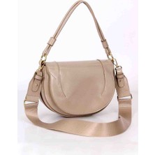 Bej Yarım Ay Model Çok Askılı Sık Çanta